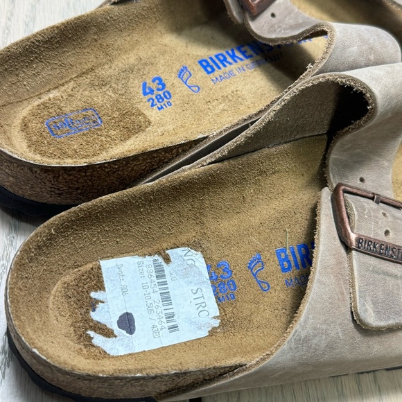 Birkenstock Unisex Arizona Soft Footbed Oiled Leather Sandals - Tobacco main image 7